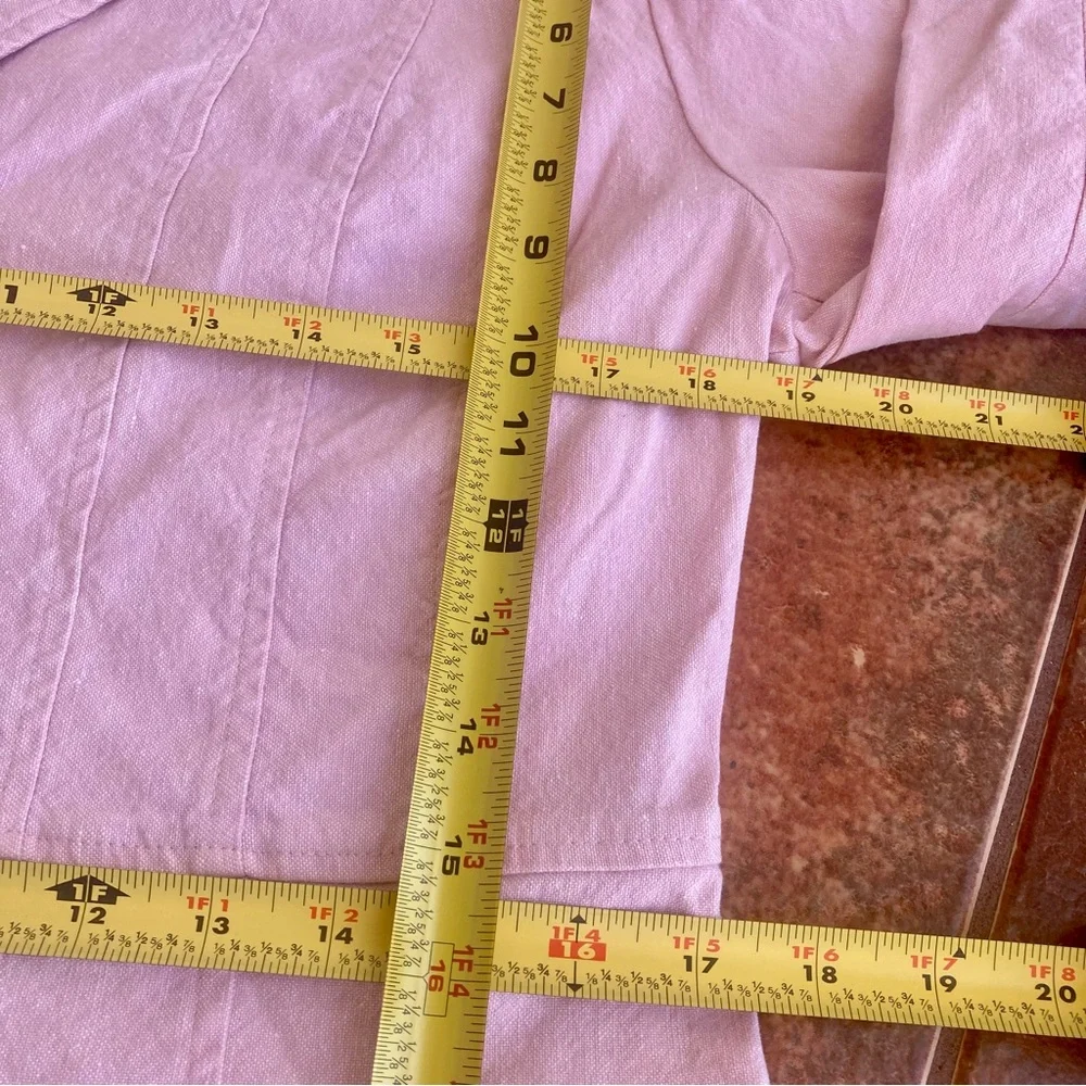 per una marks and spencer jacket vintage pink Linen/Cotton/Elastane Size:14 - Picture 13 of 14